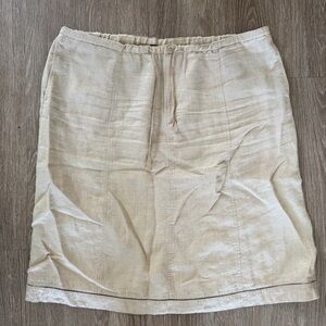 Eddie Bauer 100% linen knee length skirt XL